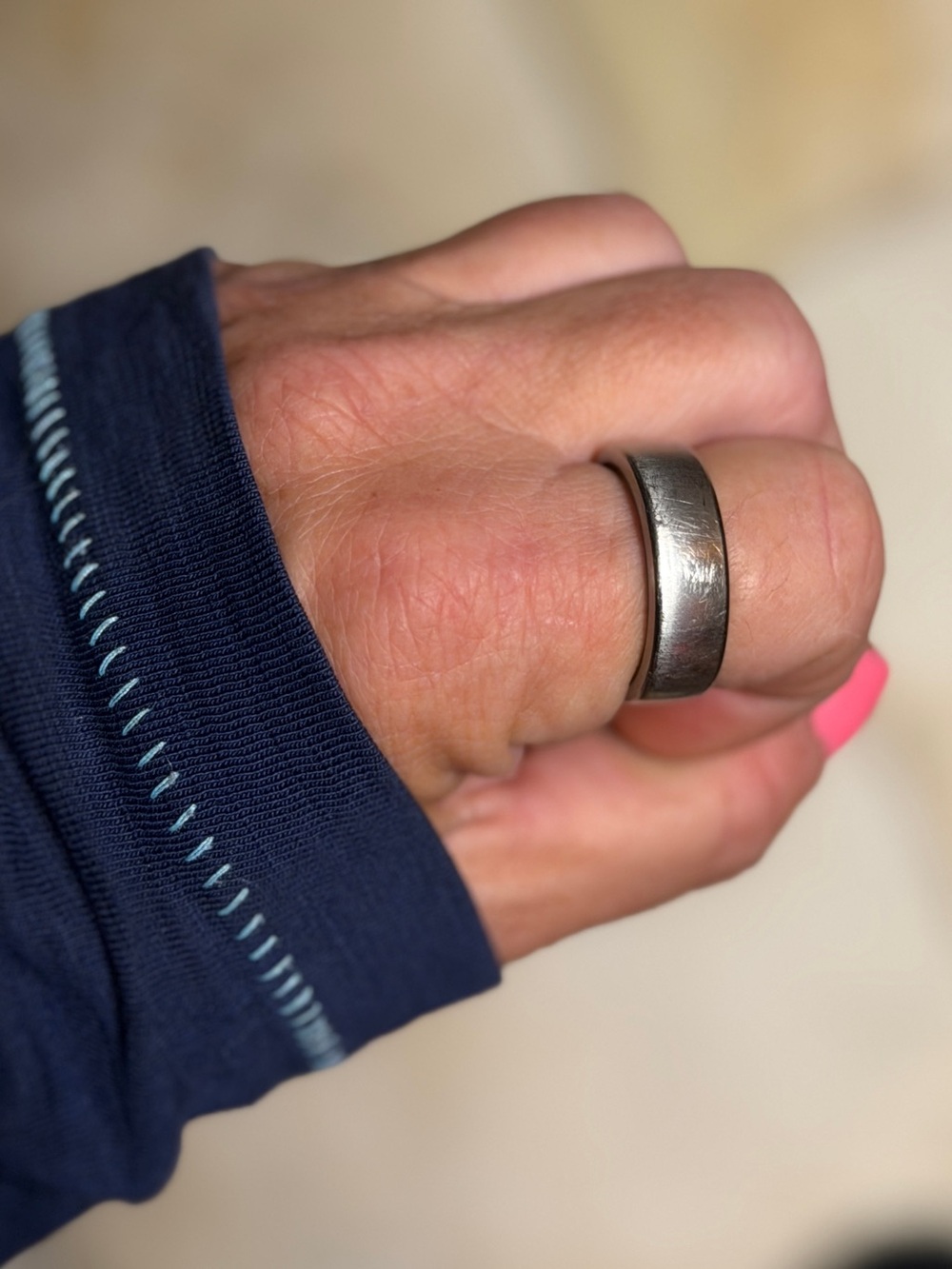 Oura Gen3 Smart Ring in brushed nickel — Size 10